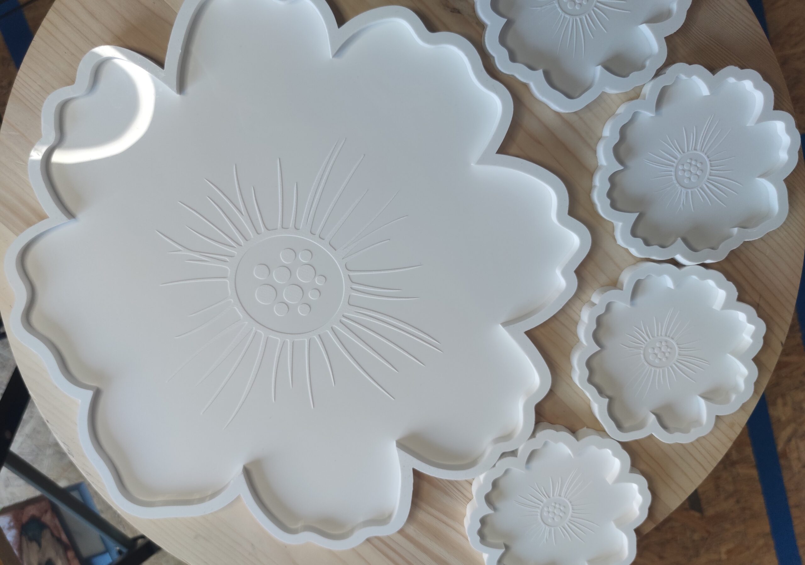 Silikonski kalup cvijet s gravurom cca 40 x 1 cm ,od Platinum silikona - izrada po narudžbi - Slika 6