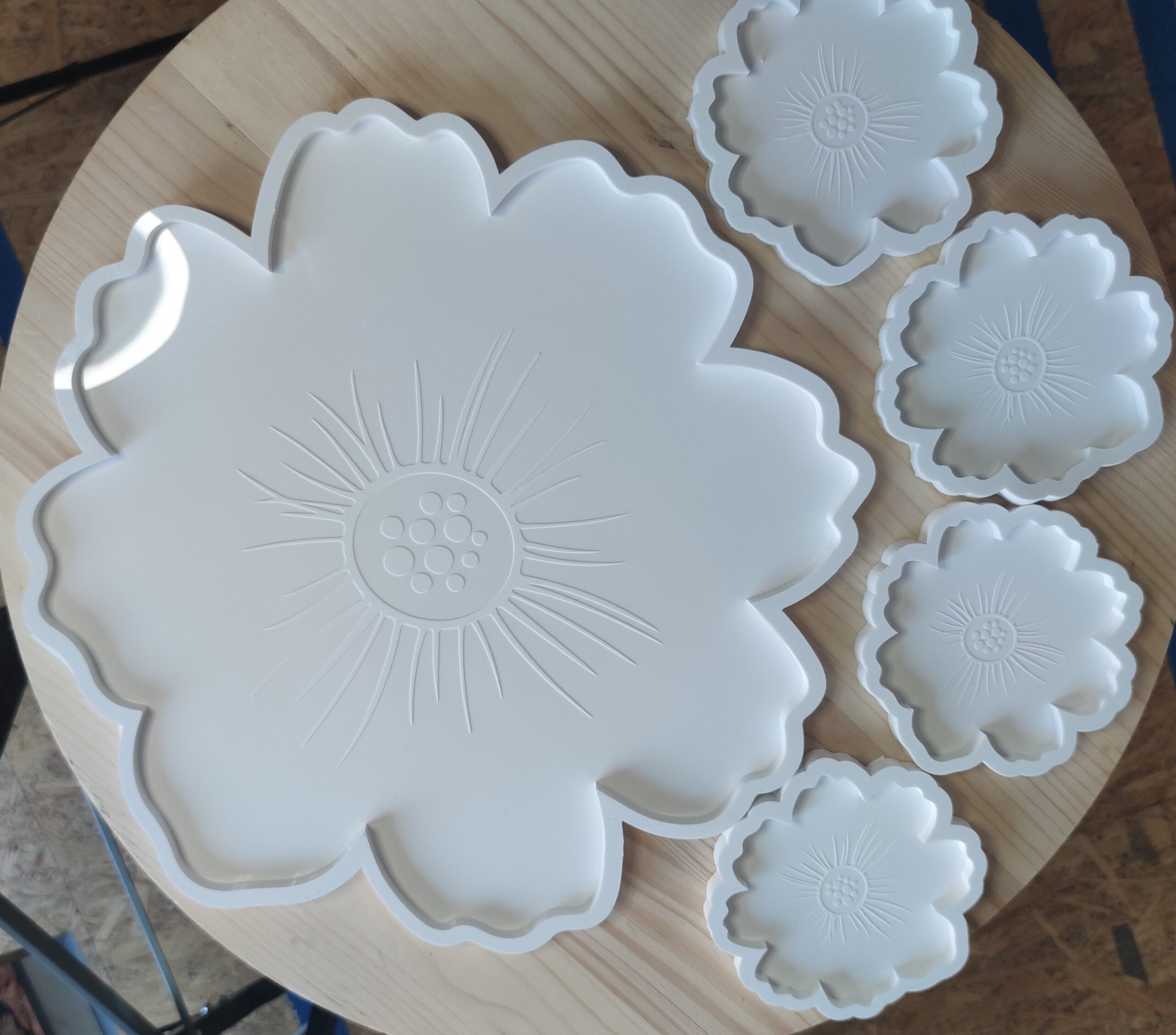 Silikonski kalup cvijet s gravurom cca 13 x 1 cm - od Platinum silikona - izraada po narudži - Slika 6