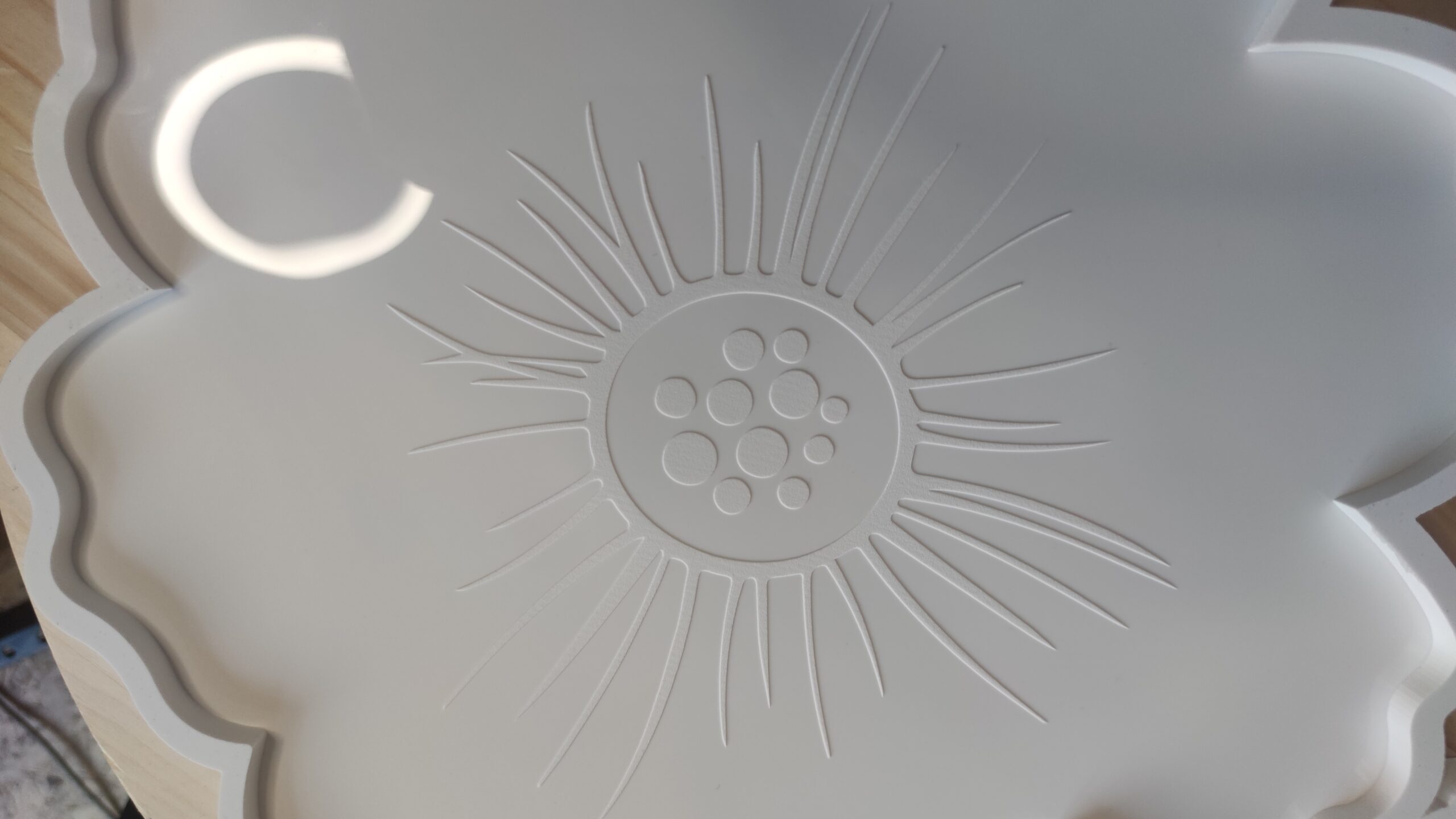 Silikonski kalup cvijet s gravurom cca 13 x 1 cm - od Platinum silikona - izraada po narudži - Slika 8