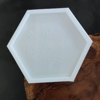 Silikonski kalup podmetaći šesterokut s gravurom tip 1005 13 cm