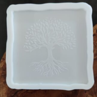 Silikonski kalup podmetači kvadratni nepravilan rub s gravurom tip 1007 11 cm