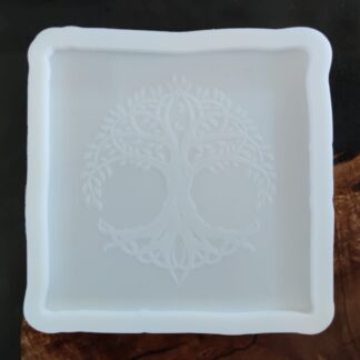 Silikonski kalup podmetači kvadratni nepravilan rub s gravurom tip 1008 11 cm