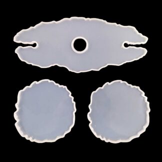 Silikonski kalup nosač boce s dvije čaše + 2 podmetača 10,5x25,5 cm