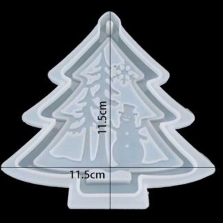 Silikonski kalup Drvce i Snjegović 11,5x11,5x1,5 cm