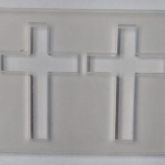 Silikonski kalup motiv križ 55x75x15x6 mm 2 kom.