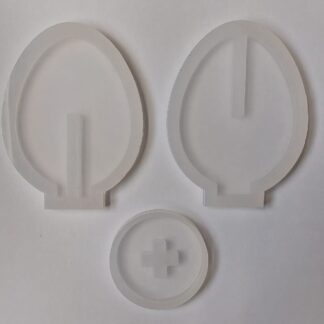 Silikonski kalup motiv uskrs složiv kalup od 3pozicije 60x80 mm postolje D45mm