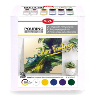 POURING ALL IN ONE KIT COLOR FANTASY, 6 X 90 ML