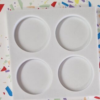 Silikonski kalup okrugli promjer 6 cm x 4 kom.