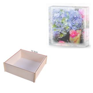 Silikonski kalup kvadrat 15,3x15,3x5,5 cm