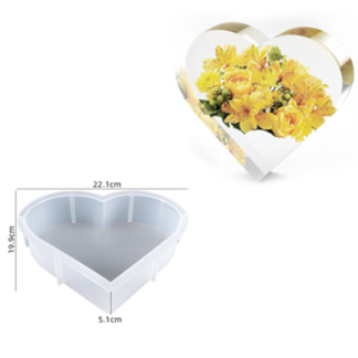 Silikonski kalup srce 22,1x19,9x5,1 cm