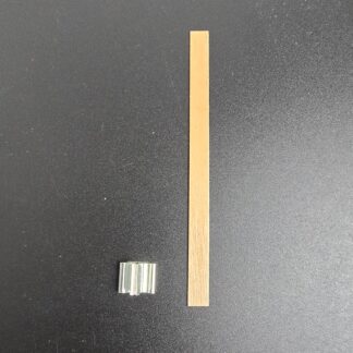 Drveni fitilj 2 debljina 1mm širina 0,9 dužina 130 mm s metalnim postoljem  10-50-100 kom.