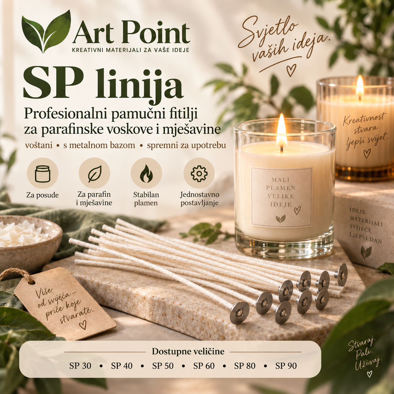 Fitilj SP 50 210 mm 10-50-100 kom.