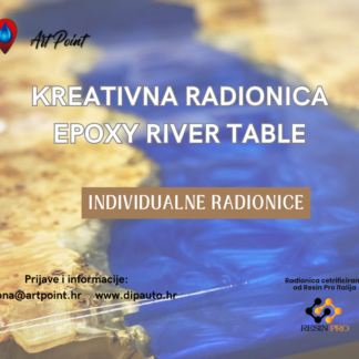 Individualna radionica -EpoxyArt – Izrada Epoxy Stola - River Table ”Od nule do Pro”