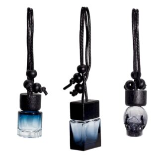 Viseće boce za difuzor automobila - 8 ml - crne (3 različita dizajna x 4 kom) 12 kom.