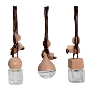 Viseće boce za difuzor automobila - 8 ml - prozirne (3 različita dizajna x 4 kom) 12 kom.