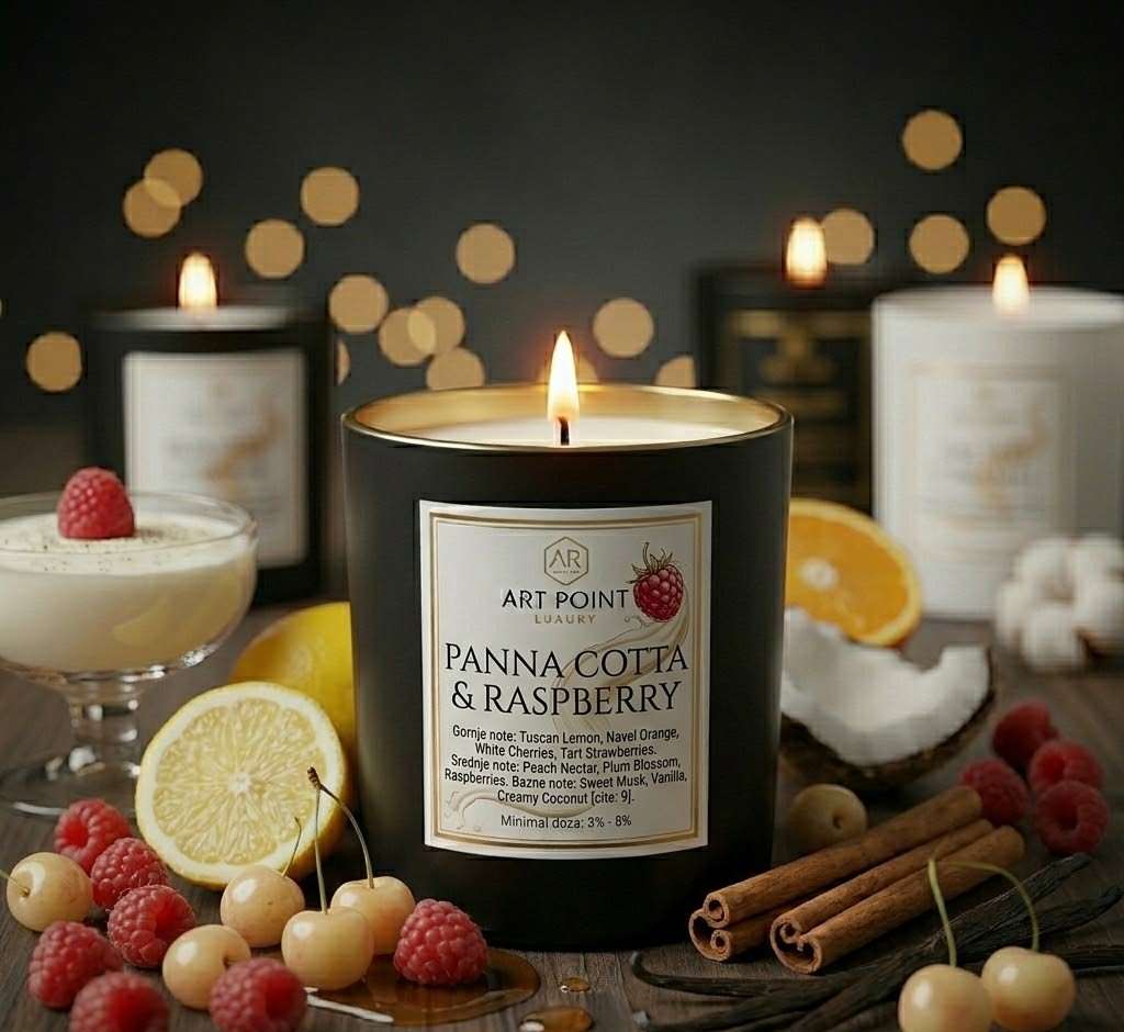 Panna Cotta & Raspberry miris za svijeće