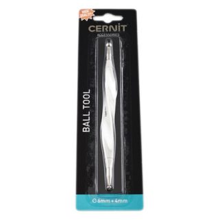 Cernit Ball Tool - dvostrani metalni alat s kuglicama promjera 5 mm i 3 mm za modeliranje gline.