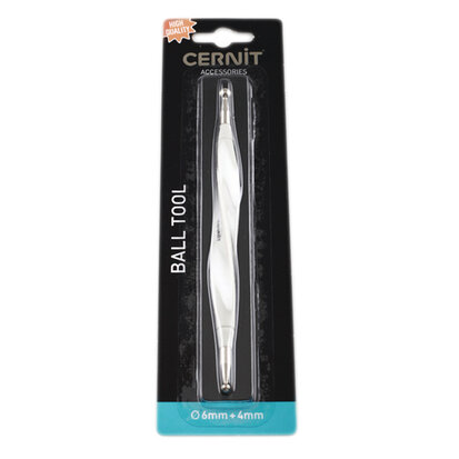 Cernit Ball Tool - dvostrani metalni alat s kuglicama promjera 5 mm i 3 mm za modeliranje gline.