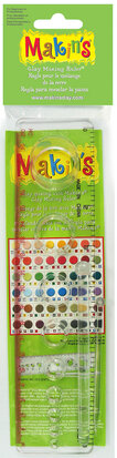 Makin's Clay Mixing Ruler - alat s udubljenjima za precizno mjerenje i miješanje boja gline.