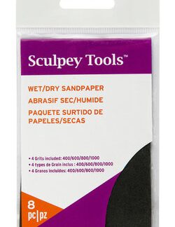 Sculpey Sandpaper Variety Pack - set od 8 brusnih papira različitih granulacija za obradu gline.