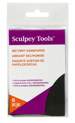 Sculpey Sandpaper Variety Pack - set od 8 brusnih papira različitih granulacija za obradu gline.