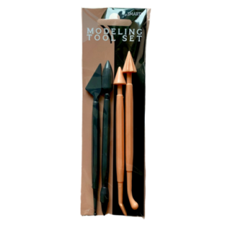 Smarta Modeling Tool Set od 4 komada - komplet obostranih plastičnih alata za modeliranje gline.