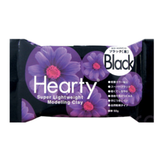 Hearty Black glina 50g - Padico lagana zračnosušeća glina u crnoj boji.