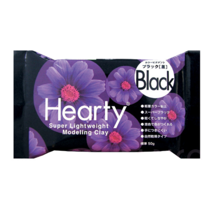 Hearty Black glina 50g - Padico lagana zračnosušeća glina u crnoj boji.