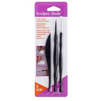 Sculpey Clay Tool Starter Set - početni komplet od 3 dvostrana alata za modeliranje gline.
