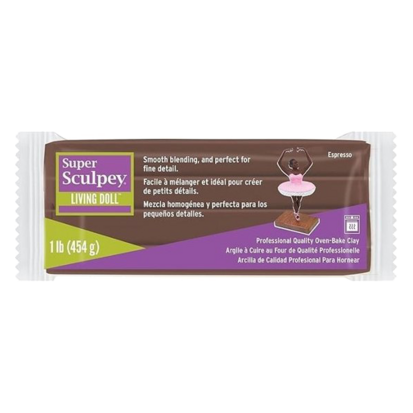 Super Sculpey Living Doll Espresso (454g)