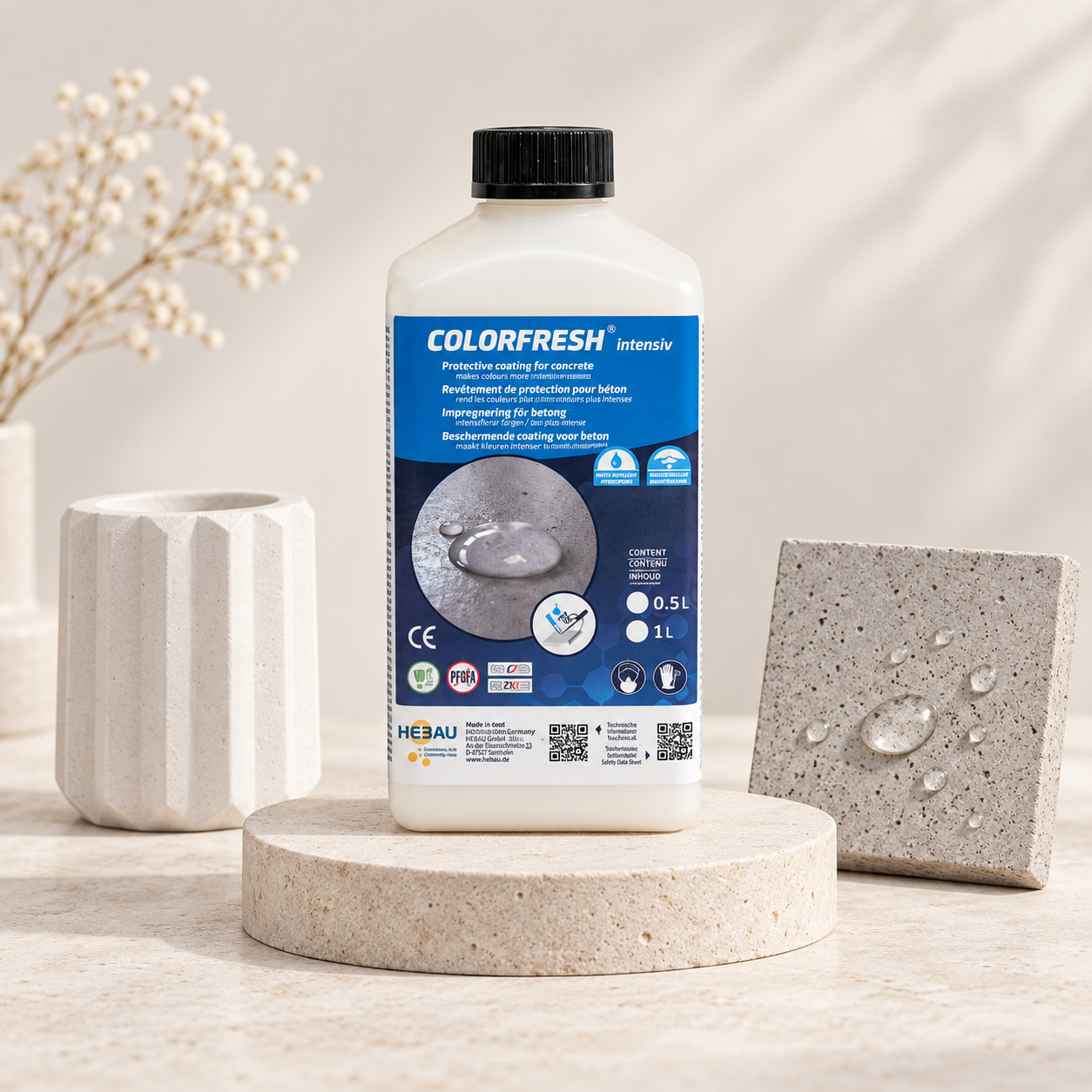 HEBAU COLORFRESH intensive – zaštitni premaz za gips i beton sa svilenkastim efektom